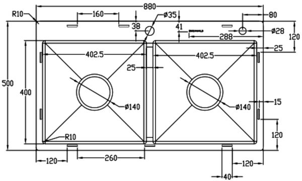 Chậu rửa inox 304 chống xước Eurogold EUC28850EA