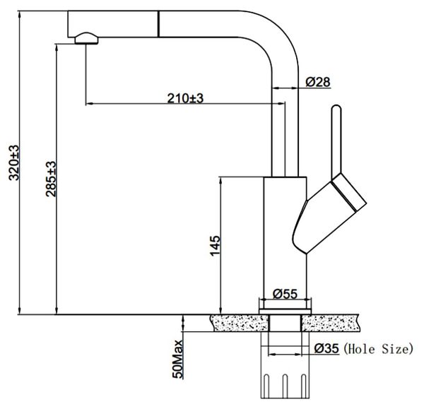 Vòi rửa inox 304 nóng lạnh Eurogold EUF120BR