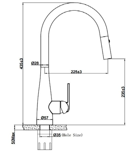 Vòi rửa inox 304 nóng lạnh Eurogold EUF219BR