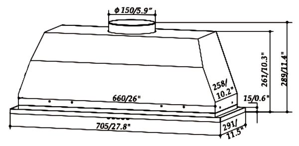 Máy hút mùi Eurogold EUH1070A 70.5cm