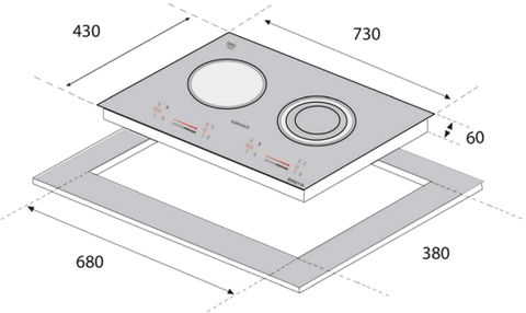 Bếp điện từ 2 vùng nấu Inverter Eurogold EUH2110