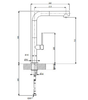 Vòi rửa nóng lạnh Furst có dây rút HMH.F400076CR