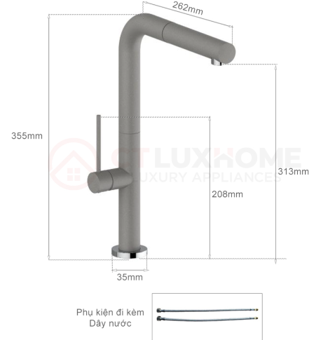Vòi rửa nóng lạnh Furst có dây rút F400076CY
