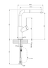 Vòi rửa nóng lạnh Furst có dây rút HMH.F400420CR