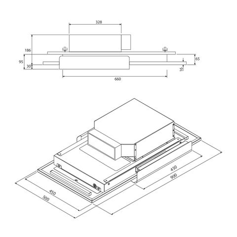 Máy hút mùi âm trần Malloca 90cm FASCIA C-90
