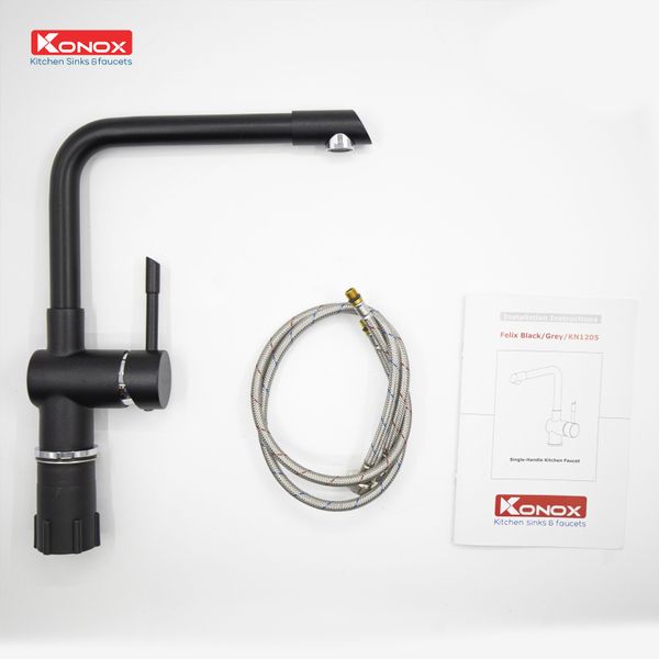 Vòi rửa Konox nóng lạnh Felix Black