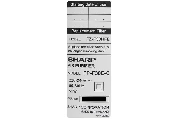 Máy lọc không khí Sharp FP-F30E-C