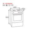 Bếp tủ liền lò Kaff KF-FRT6604GAC 68 lít