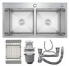 Chậu rửa 2 hố Faster Inox SUS304 FS 7843HMS