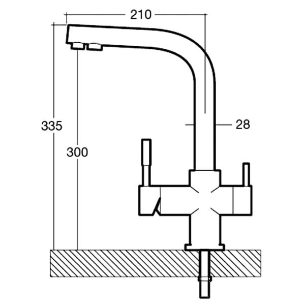 Vòi rửa bát 3 đường nước Faster FS 928