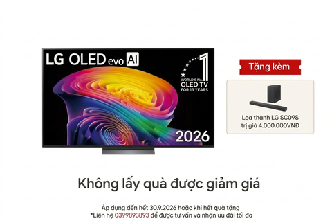 Smart TV 4K LG OLED evo AI C6 77 inch OLED77C6PSA mẫu mới 2026