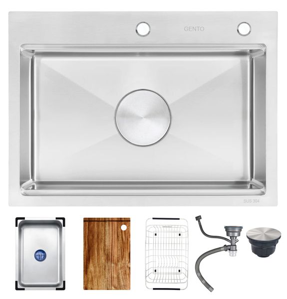 Chậu rửa 1 hố Gento inox 304 GT04-7045