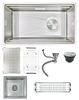 Chậu rửa 1 hố Inox chống xước 76cm Gento GT04-7645