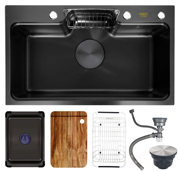 Chậu rửa Gento 80cm inox 304 GT04-8048 Nano