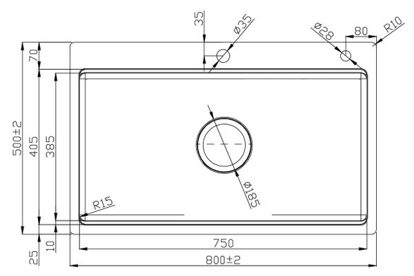 Chậu rửa 1 hố inox 304 Gento 80.2cm GT04-8050