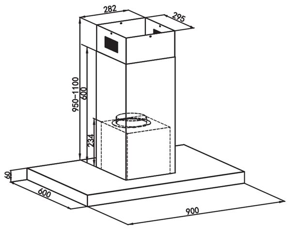 Máy hút mùi độc lập chữ T 90cm GrandX GX H90IL89(GX H90IL89M)