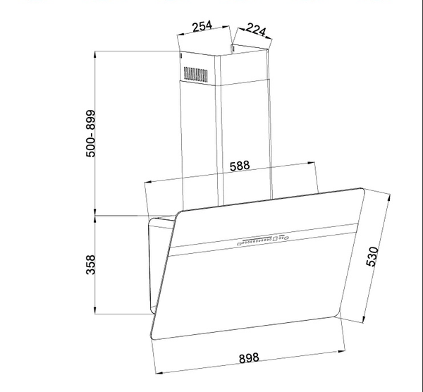 Máy hút mùi vát GrandX GX H90S86B