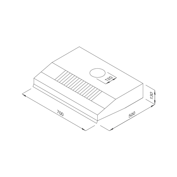 Máy hút mùi Malloca 70cm H342.7 TC