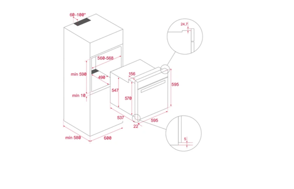 Lò nướng kết hợp hấp Teka Van Gogh HLB 84 VG 70 lít