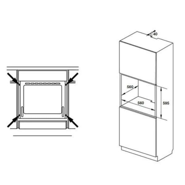 Lò nướng Hafele HO-KT60A9 535.02.611 65 lít