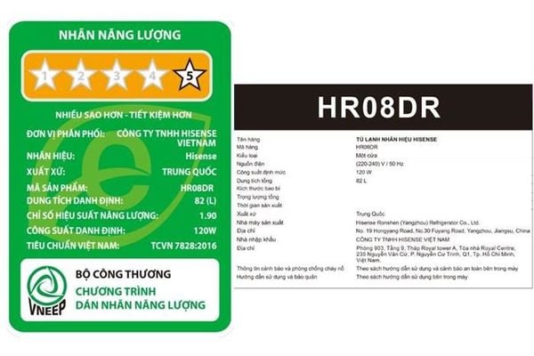 Tủ lạnh mini Hisense HR08DR/W