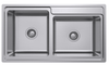 Chậu Inox 2 hố lệch Hafele 86cm HS20-SSN2S90L (567.20.546)