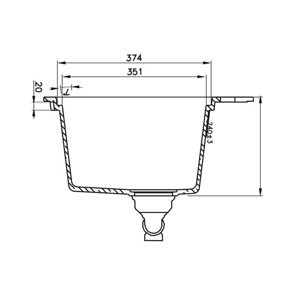 Chậu rửa đá Hafele 77cm HS22-GEN1S90M 577.25.330