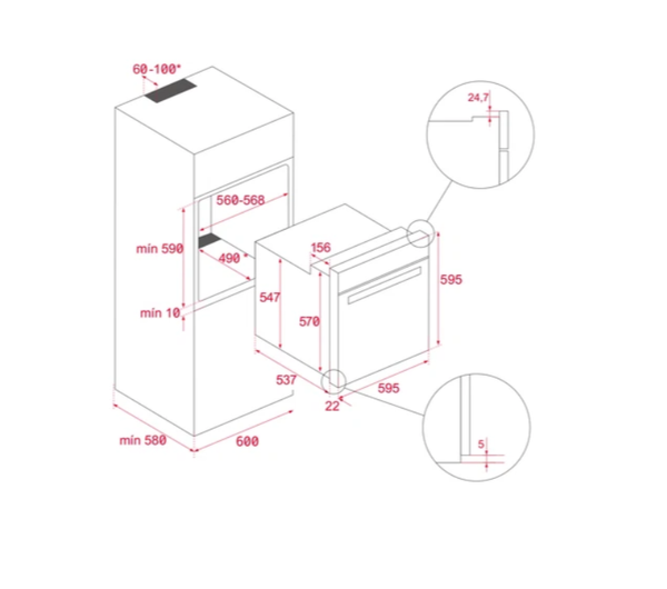 Lò nướng Teka NEO HSB 6150 FBK 70 lít