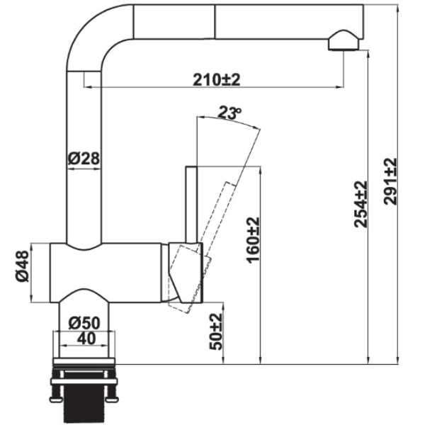 Vòi rửa chén Hafele HT21-CH1P254 577.55.200