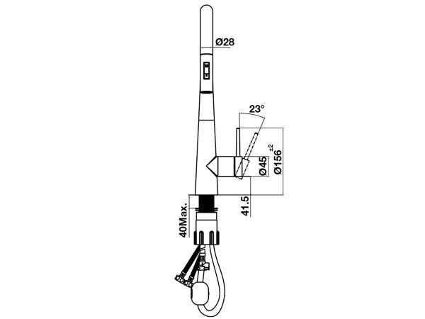 Vòi rửa chén bát nóng lạnh Hafele HT24-SH1P417 (570.85.041)