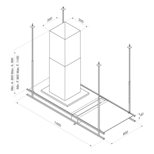 Máy Hút Mùi Malloca 140cm INDUST K140B