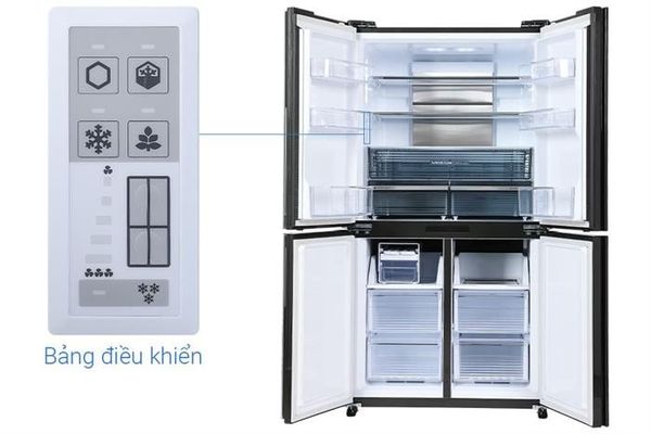 Tủ lạnh Sharp Inverter 525 lít Multi Door SJ-FX610V-MK