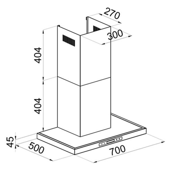 Máy hút mùi gắn tường 70cm Kocher K-225MI