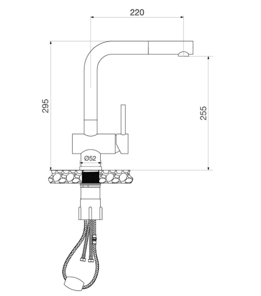 Vòi rửa nóng lạnh rút dây Malloca K103-SS