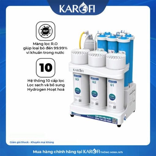 Máy lọc nước RO Karofi 10 lõi KAQ-U03 Pro âm tủ