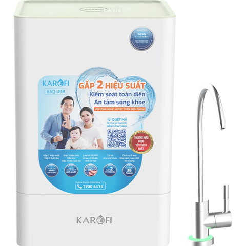 Máy lọc nước Karofi 10 lõi KAQ-U98 âm tủ