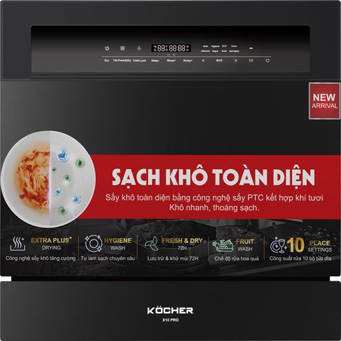 Máy rửa bát 10 bộ Kocher KDEU-X10PRO