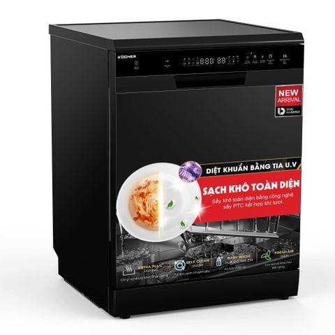Máy rửa bát 17 bộ diệt khuẩn UV Kocher KDEU-X16B