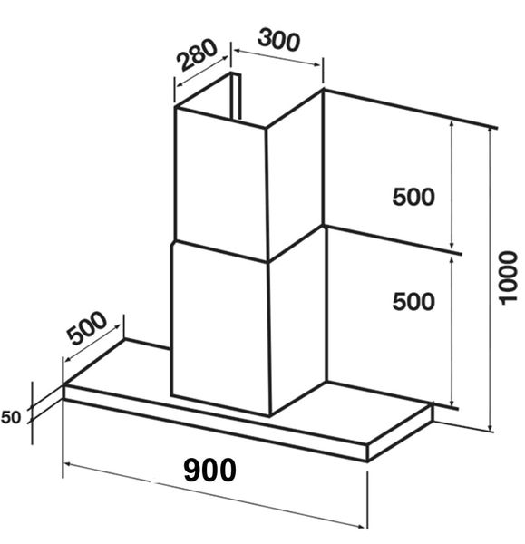 Máy hút mùi Kaff chữ T KF-991 90cm