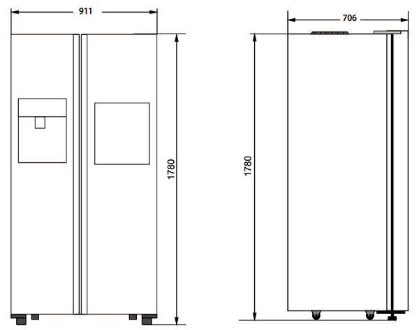 Tủ lạnh Kaff side by side KF-BCD606MBR 573 lít