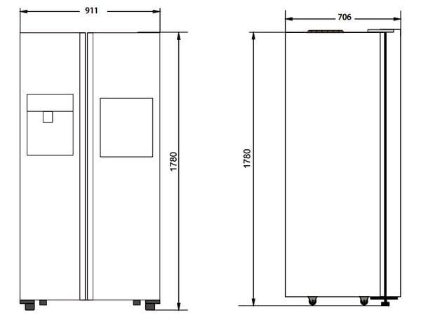 Tủ lạnh Kaff side by side KF-BCD606WHIT 573 lít