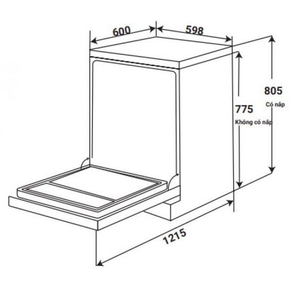 Máy rửa bát Kaff 17 bộ KF-BHMI775YS