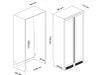 Tủ lạnh Kaff side by side âm toàn phần KF-BI555W Luxury 555 lít