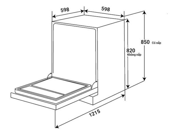 Máy rửa bát độc lập Kaff 16 bộ KF-CARYA1FW 9 lít