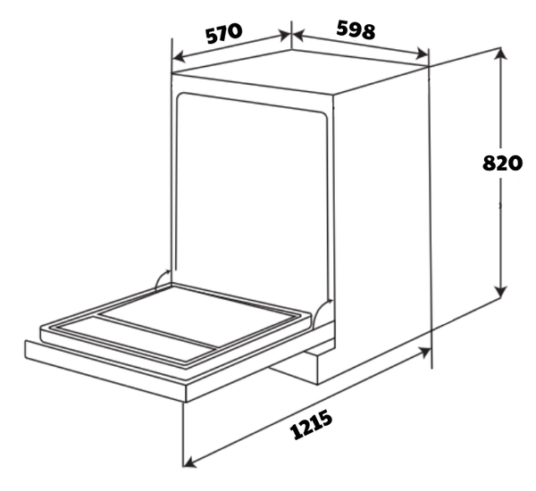 Máy rửa bát bán âm Kaff KF-GARDE820 SEMI
