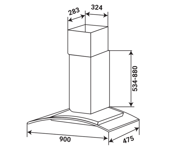 Máy hút mùi Kaff KF-GB209TB 90 cm