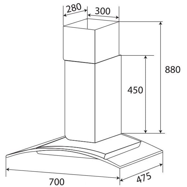 Máy hút mùi Kaff KF-GB773 70cm
