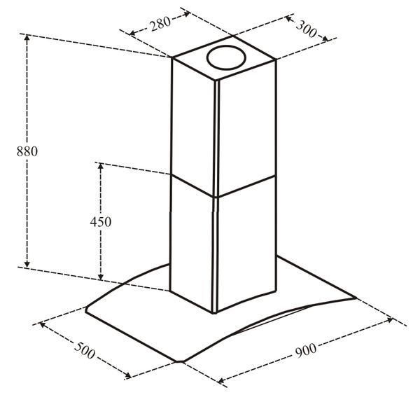 Máy hút mùi Kaff KF-IS90GH 90cm