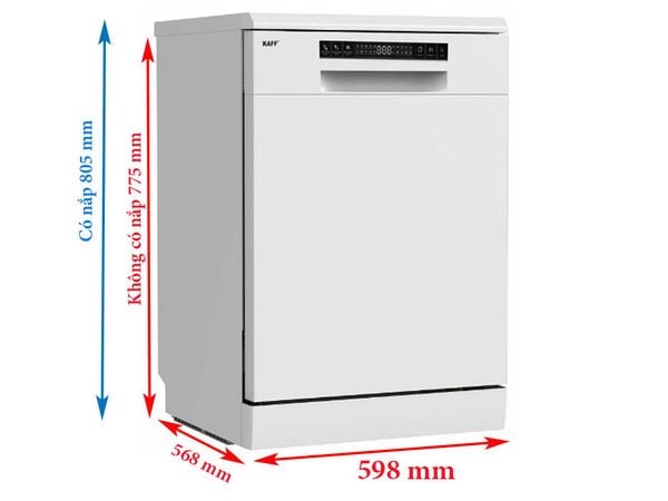Máy rửa chén Kaff 17 bộ KF-SBL775W New Plus