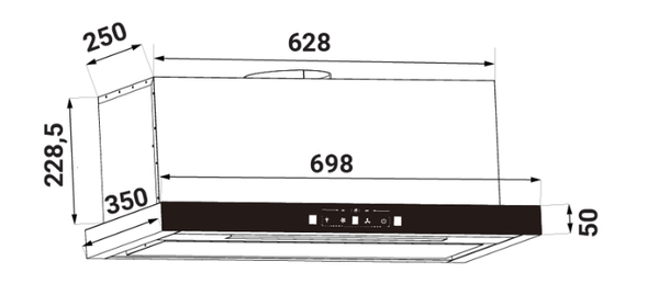 Máy hút mùi Kaff KF-TH1700B 69.8cm